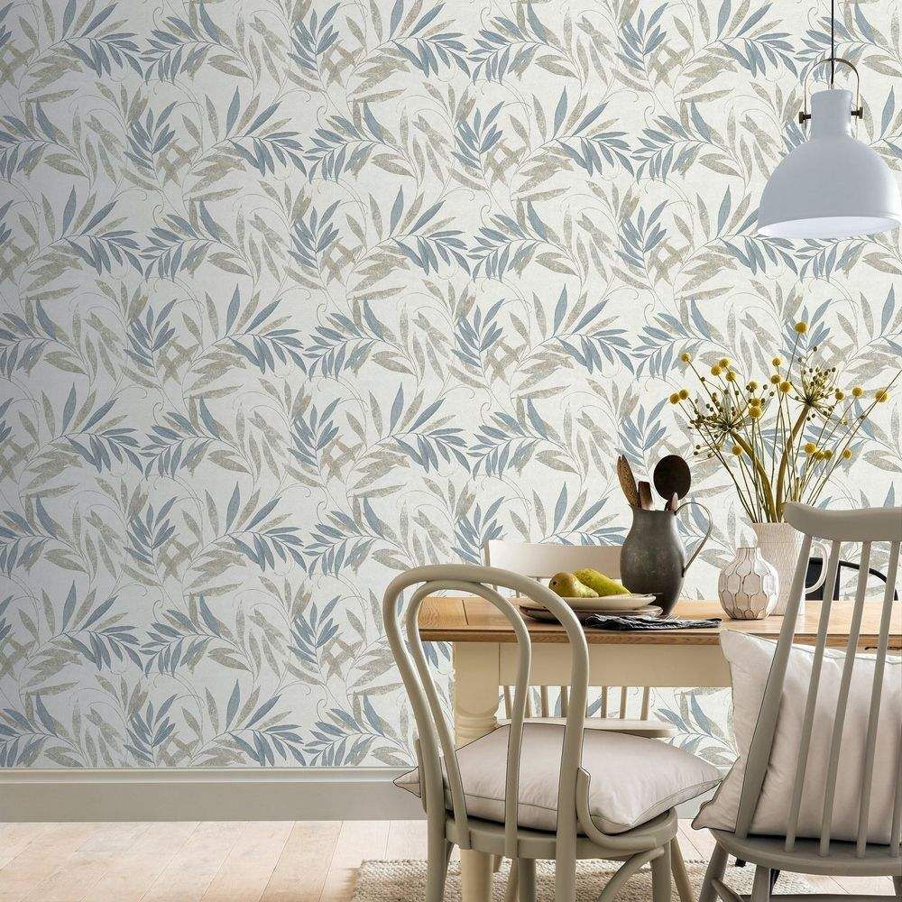 Luxury Leaf Natural Grey Arthouse Grey Leaf Wallpaper 299300
